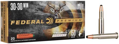 FEDERAL PREMIUM 30-30WIN 150GR-TROPHY COPPER 20RD 10BX/CS