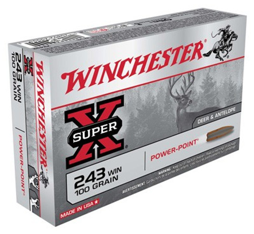 Winchester X2432A1 Super-X Power-Point 100 Grain .243 Winchester 2960 fps