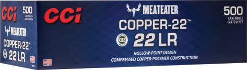 CCI 925CC Copper-22 MeatEater 22 LR 21 gr 1850 fps Copper Hollow Point (CHP) 50 Bx/100 Cs