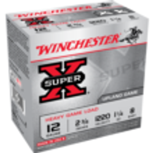 Winchester XU12SP8 Super X Heavy Game Load 12 Gauge 2-3/4 1-1/4oz #8 1220 fps
