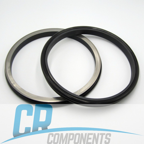Face Seal Set replacement for CAT 279C2 2-Speed Hydraulic Final Drive Motors. Also called Floating Seals, Duo Cone Seals, Lifetime Seals, Mechanical Metal Seals.