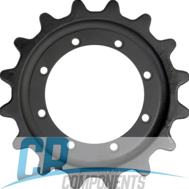 Brand new Track Drive Sprocket for your John Deere 323D Track Loader. 8 Bolt, 16 Teeth Drive Sprocket replacement. Replaces John Deere Part #'s T239479.