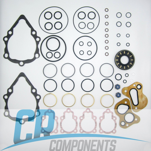 New Holland C237 Hydraulic Pump Seal Kit. Direct replacement for New Holland OEM part numbers: 140008A1. Sauer Danfoss Manual Control Pump Seals