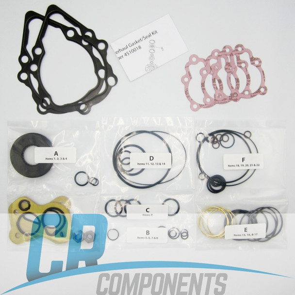 New Holland C332 Hydraulic Pump Seal Kit. Direct replacement for New Holland OEM part numbers: 140008A1. Sauer Danfoss Manual Control Pump Seals -0