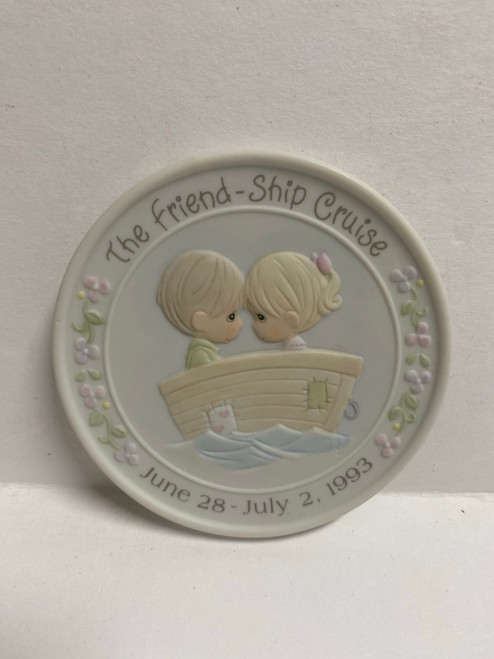 Precious Moments Friends Never Drift Apart 1993 Cruise Medallion 529079 SIGNED