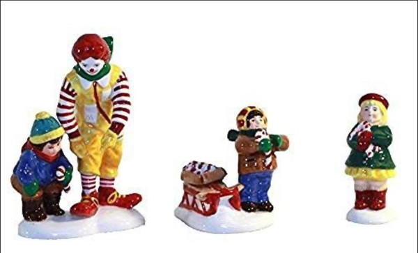 Dept 56 Kids Candy Canes &amp; Ronald McDonald Original Snow Village 54926