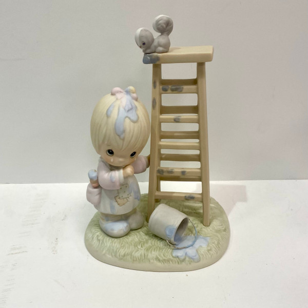 1988 Precious Moments My Days Are Blue Without You ERROR Tears &amp; Smile 520802