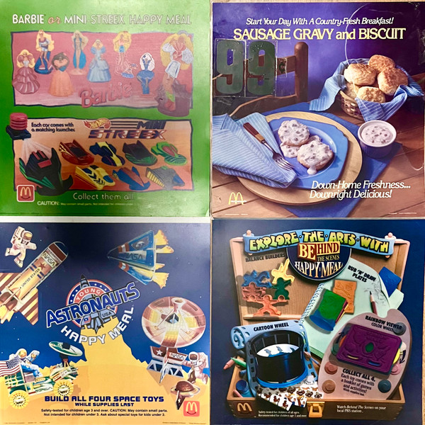 Vtg McDonald’s Translite Sign Point of Purchase Advertising Lot of 4 Promotional  Display