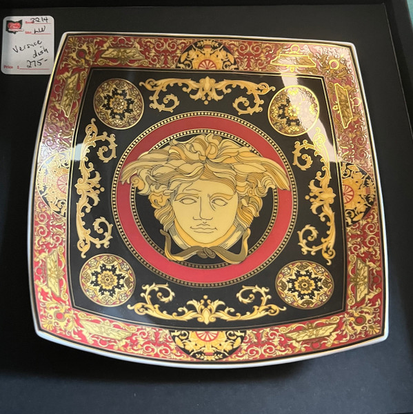 Versace Rosenthal Medusa 7” square Candy Dish 18cm