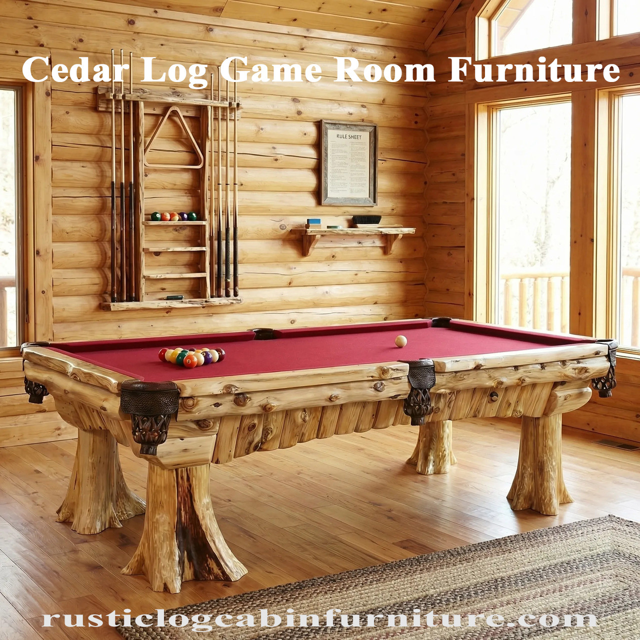 Cedar Log Game Room Furniture