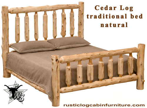 cedar-log-king-size-bed