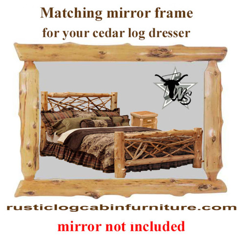 cedar-log-half-Log-mirror-frame-for-log-cabin-mountain-lodge