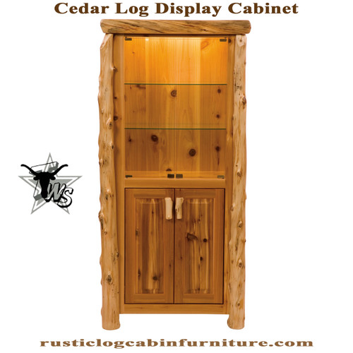 cedar-log-display-cabinet