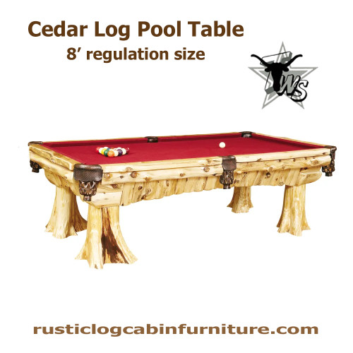 cedar-log-pool-table-rtegulation-8-foot