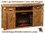 cedar-log-entertainment-center-with-fireplace-for-log-cabin