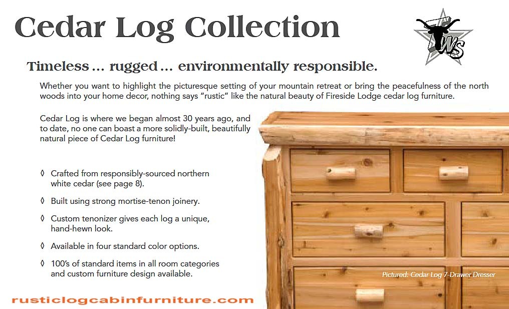 cedar log cabin and lodge furniture
