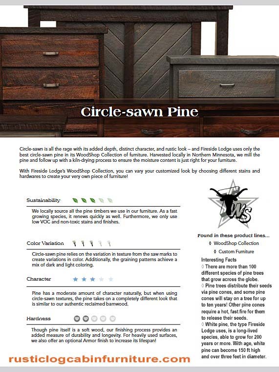 circle-sawn rustic furniture