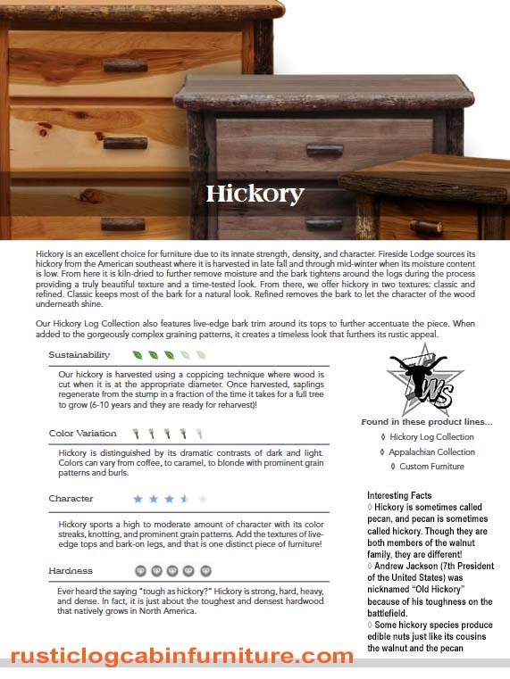hickory log cabin furniture