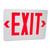 Emergency Exit Sign White With Red Letters 120/277 Volts, Supports a Remote Head