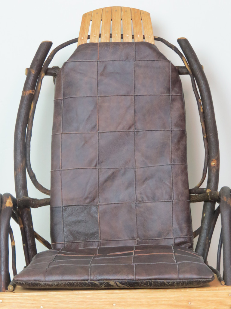 Leather Cushion Set for Amish Hickory Rocking Chair -One of a Kind (#1)