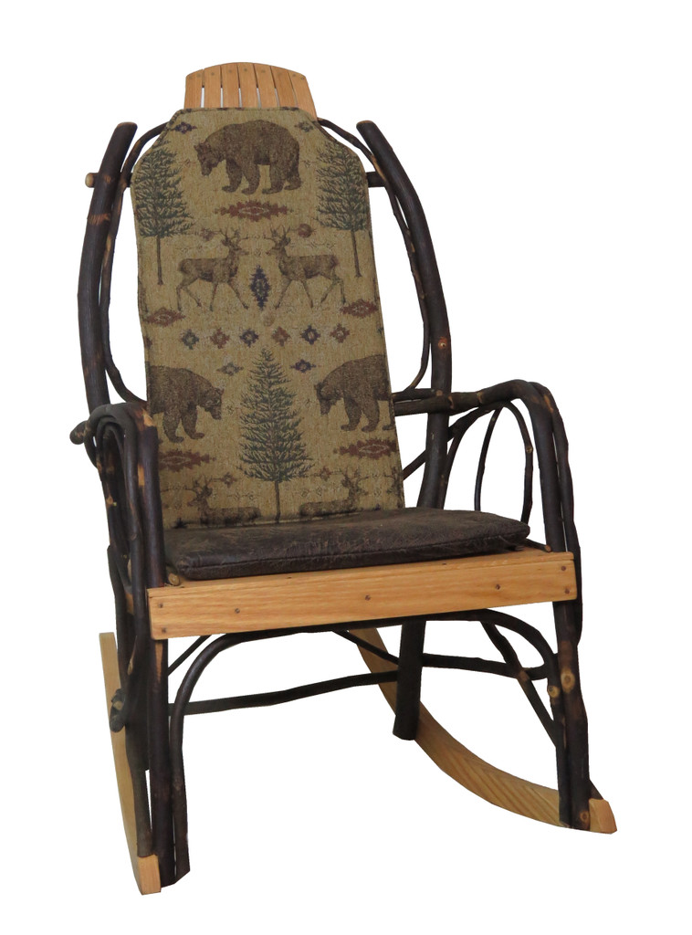 Amish Bentwood Rocker Cushion Set - Bear Gold Fabric