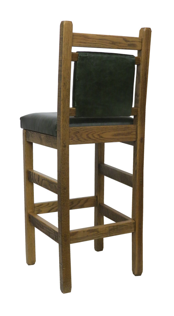 30" Modern Rustic Bar Stools Upholstered Back & Seat  multiple options