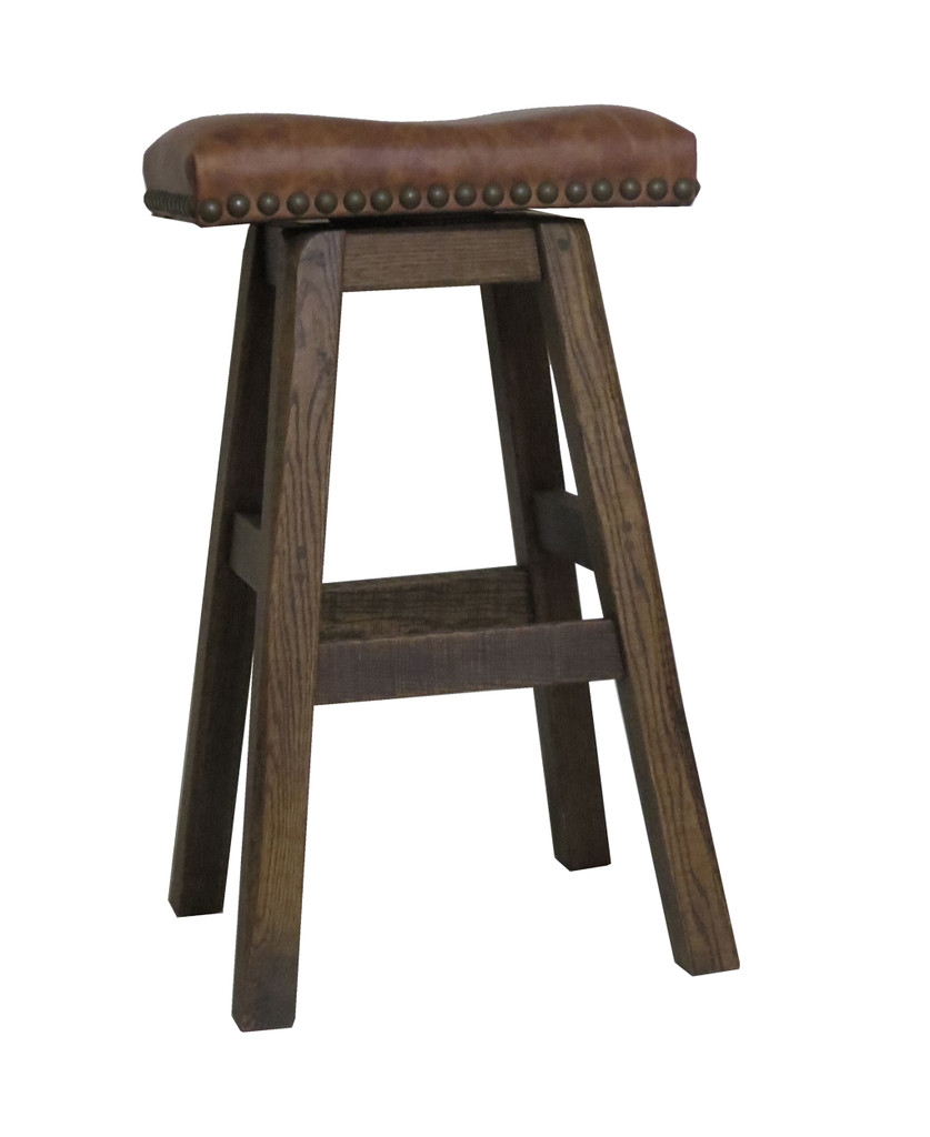 24" Swivel Leather Saddle Seat