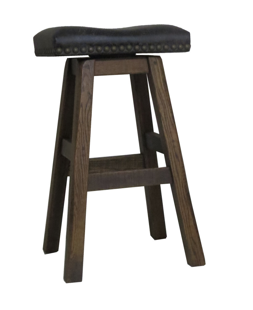 24" Swivel Leather Saddle Seat