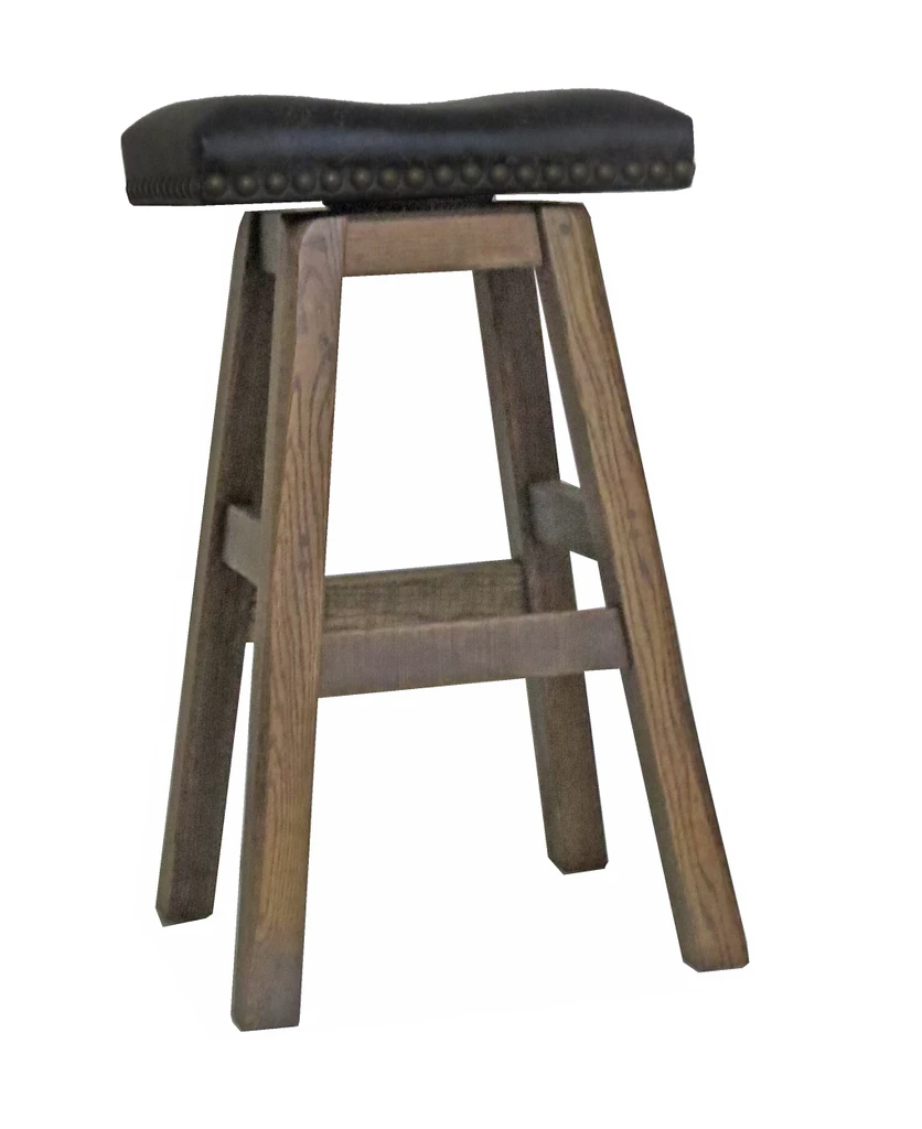 30" Swivel Leather Saddle Seat