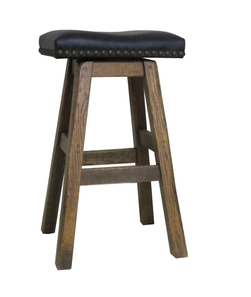 30" Swivel Leather Saddle Seat