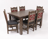 42 X 72 Rustic Oak Table 7 piece set - Free In Home Delivery and Set up