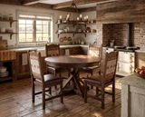 Round X Base Pedestal Table 48" 5 Piece Set- Free In Home Delivery and Set up