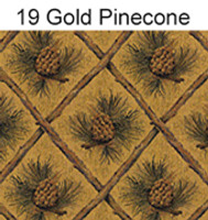 19 Gold Pine Cone Fabric
