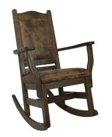 Amish Modern Rustic Rocker with Upholstered Seat & Back Multiple fabrics & Leather
