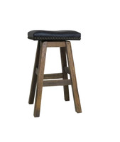 Swivel 30" Barnwood Bar Stools - Saddle Seat  *Multiple Colors available