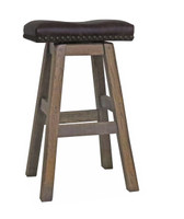 Swivel 30" Barnwood Bar Stools - Saddle Seat  *Multiple Colors available