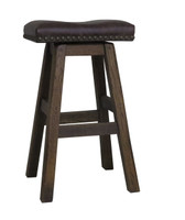 Swivel 30" Barnwood Bar Stools - Saddle Seat  *Multiple Colors available