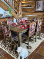Modern Rustic Dining Table and 6 Chair Set