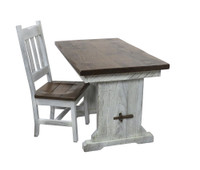 Amish Farmhouse Trestle Desk White Distressed for your Home Office