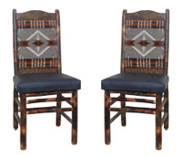 Set of 2 - Hickory Dining Chairs with  Upholstered Back & Seat multiple fabrics