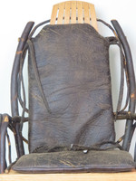 Amish Hickory Rocking Chair Hair on Hide Leather Cushion Set -One of a Kind (#6)