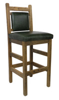 30" Modern Rustic Bar Stools Upholstered Back & Seat  multiple options