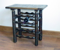 Wine Rack Table - 12 Bottles Hickory & Oak