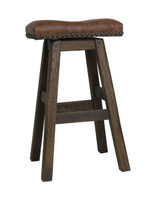 24" Swivel Leather Saddle Seat