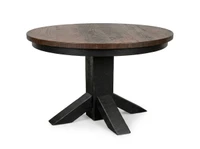 Round Foot base Pedestal Table 48" 5 Piece Set with All Leather Chairs- Free In Home Delivery and Set up