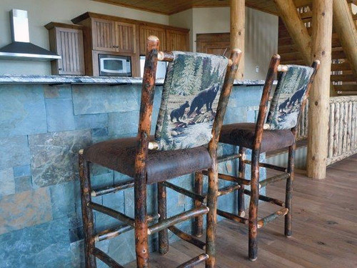 Rustic hickory bar stools cheap