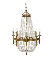 8 Light - Chandelier with Frosted Crystals