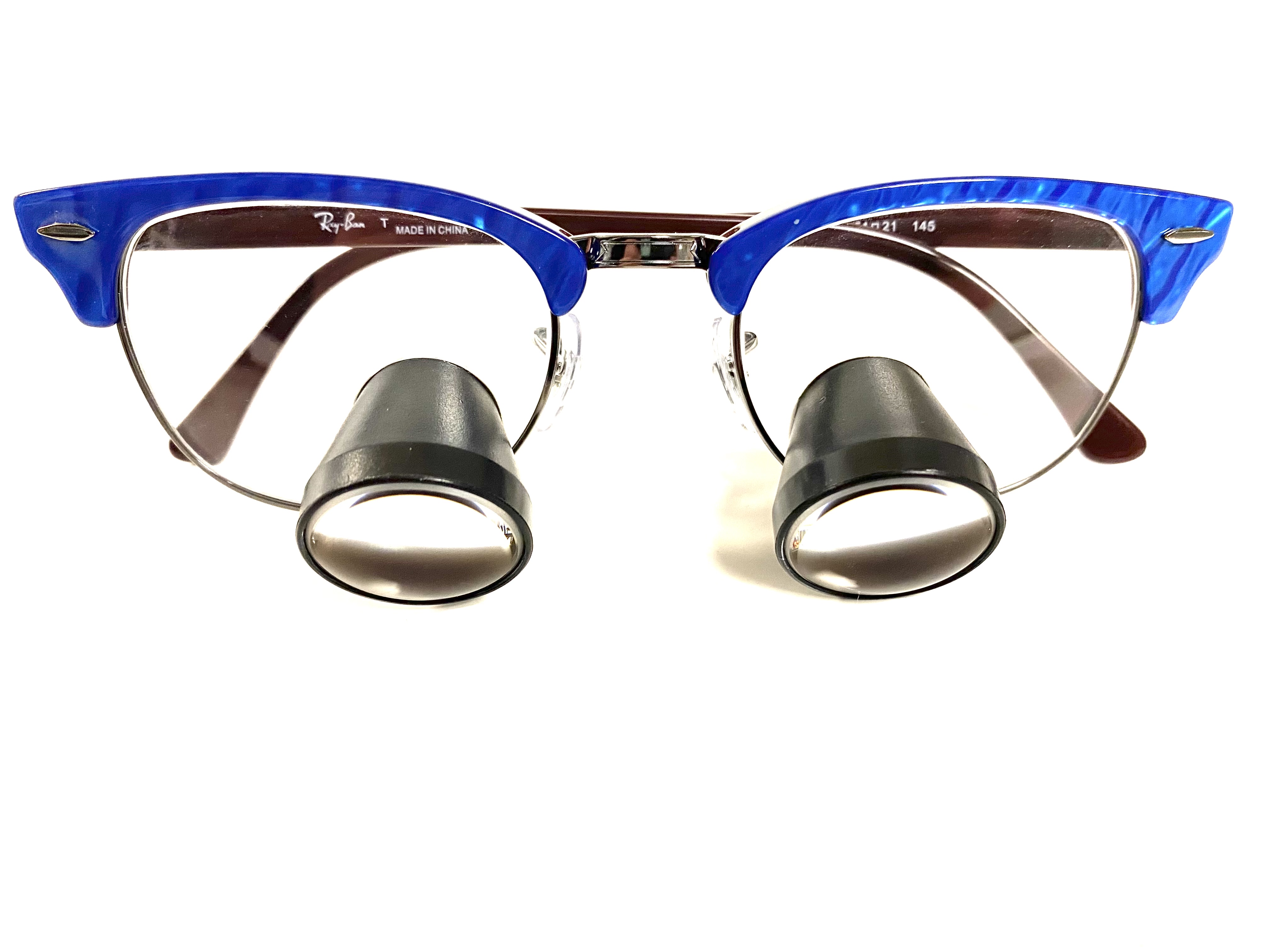 Rayban loupes club master blue Cortel Designs
