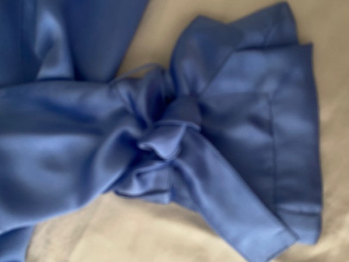 Blue Silk Satin Top Blue Silk Satin Top