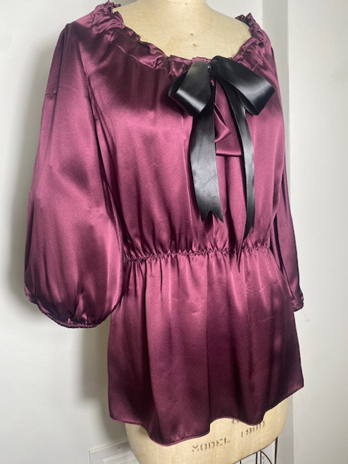 Pink Silk Satin Blouse Pink Silk Satin Blouse